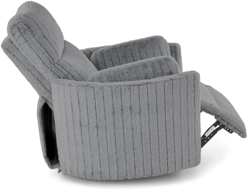 Fotel wypoczynkowy Pegas obrotowy z funkcją relax popielaty