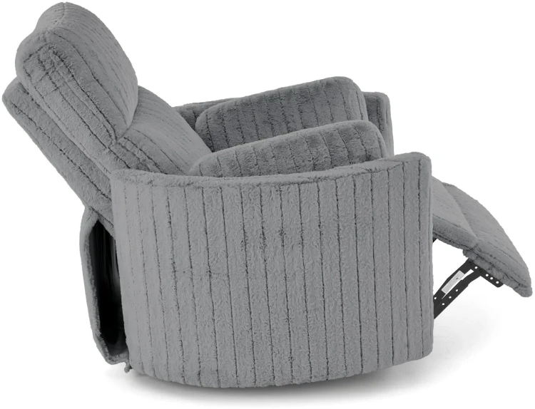 Fotel wypoczynkowy Pegas obrotowy z funkcją relax popielaty