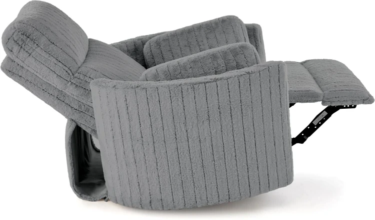 Fotel wypoczynkowy Pegas obrotowy z funkcją relax popielaty