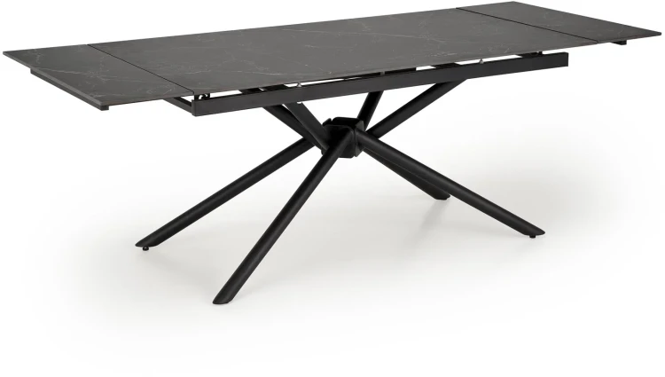 Stół rozkładany Vitorino 160-220 cm czarny marmur
