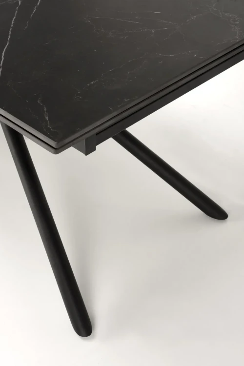 Stół rozkładany Vitorino 160-220 cm czarny marmur