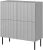Komoda Asensio KM-2 100 cm 4-drzwiowa jasny popiel czarne nogi