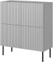 Komoda Asensio KM-2 100 cm 4-drzwiowa jasny popiel czarne nogi