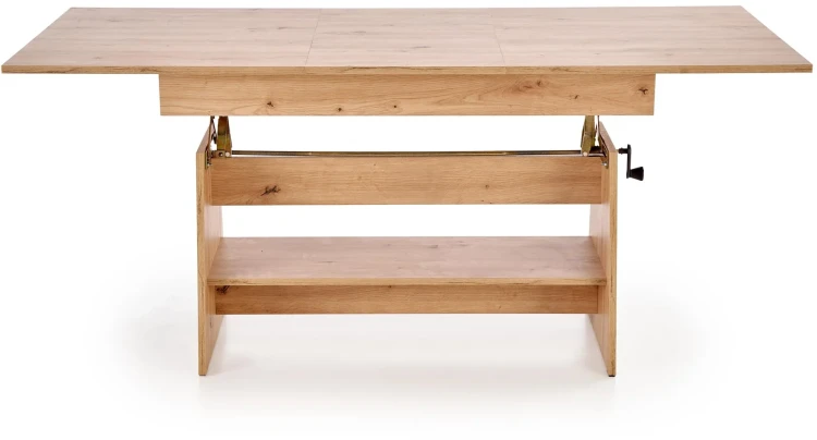 Ławostół rozkładany Erika 120-160 cm z podnoszonym blatem dąb artisan