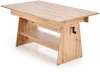 Ławostół rozkładany Erika 120-160 cm z podnoszonym blatem dąb artisan