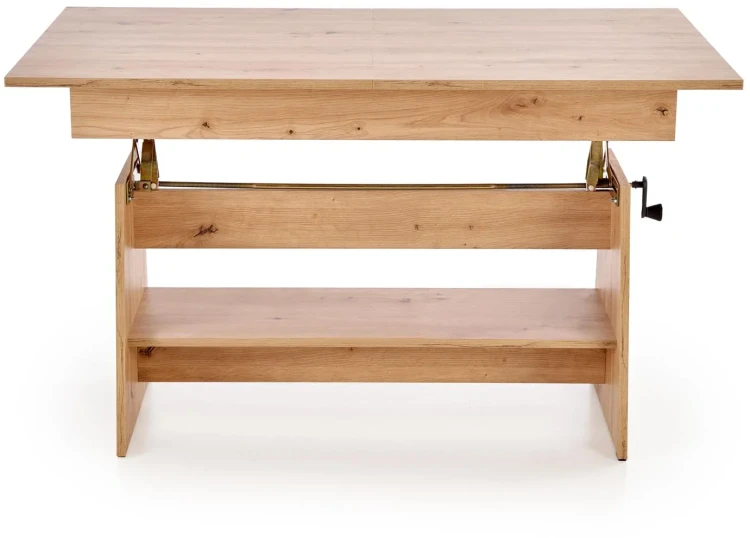 Ławostół rozkładany Erika 120-160 cm z podnoszonym blatem dąb artisan