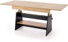 Ławostół rozkładany Erika 120-160 cm z podnoszonym blatem dąb artisan / czarny