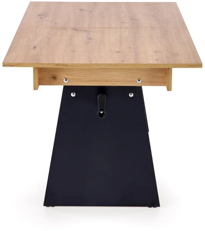 Ławostół rozkładany Erika 120-160 cm z podnoszonym blatem dąb artisan / czarny