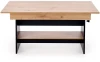Ławostół rozkładany Erika 120-160 cm z podnoszonym blatem dąb artisan / czarny