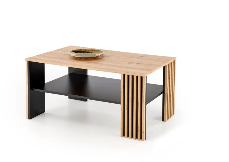 Stolik ława Femina 110 cm z dolną półką dąb artisan / czarny