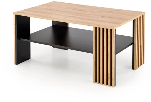 Stolik ława Femina 110 cm z dolną półką dąb artisan / czarny