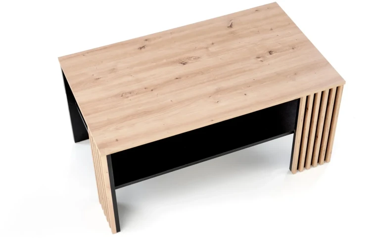 Stolik ława Femina 110 cm z dolną półką dąb artisan / czarny