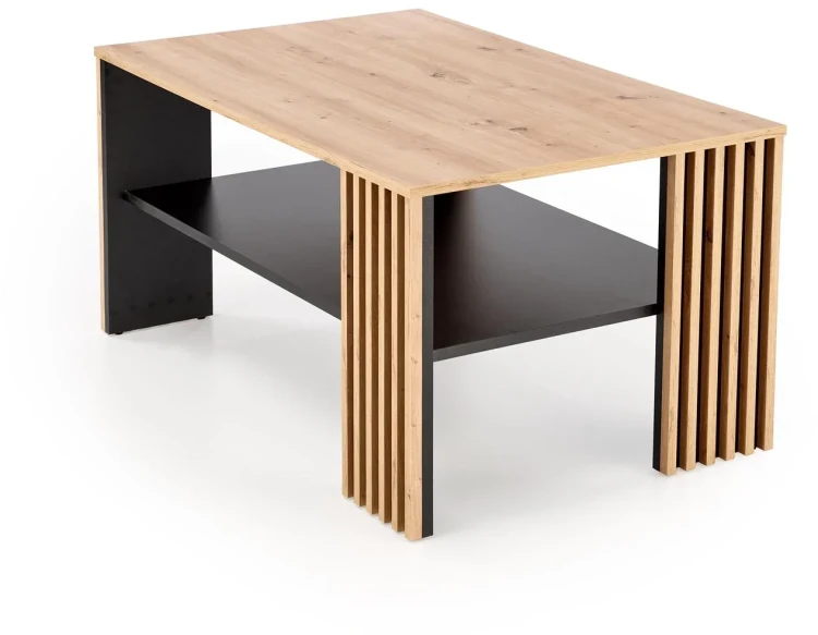 Stolik ława Femina 110 cm z dolną półką dąb artisan / czarny