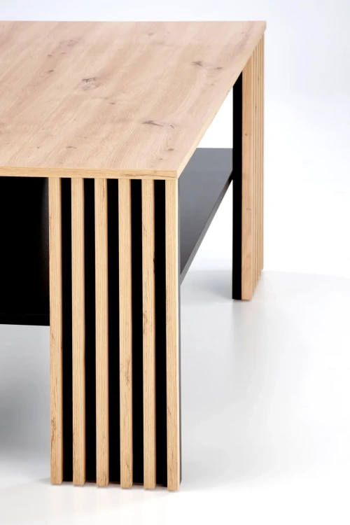 Stolik ława Femina 110 cm z dolną półką dąb artisan / czarny