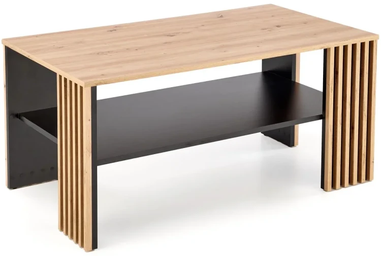 Stolik ława Femina 110 cm z dolną półką dąb artisan / czarny