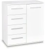 Komoda Lima KM 2 biały mat / biały połysk