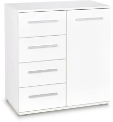 Komoda Lima KM 2 biały mat / biały połysk