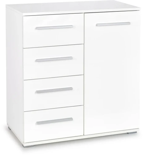 Komoda Lima KM 2 biały mat / biały połysk