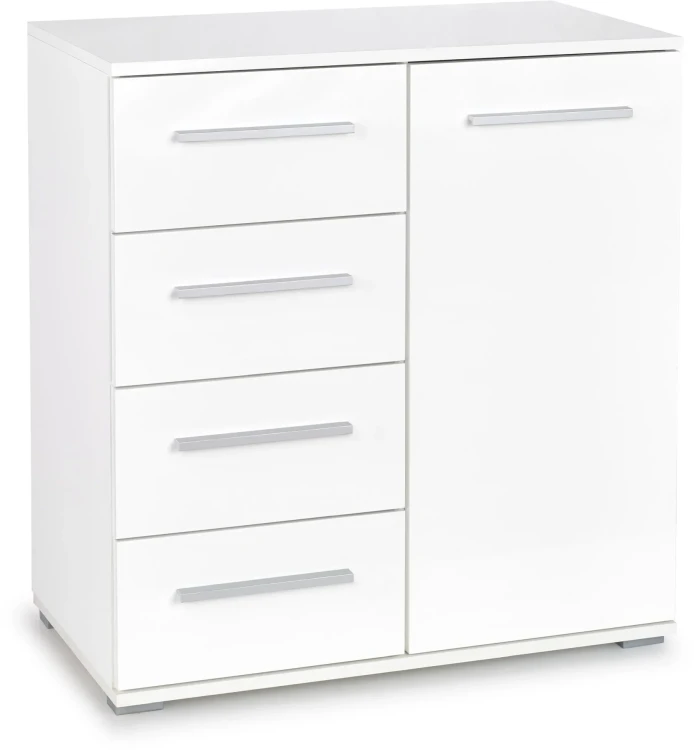 Komoda Lima KM 2 biały mat / biały połysk