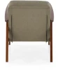 Fotel tapicerowany Milano 1S w tkaninie Castel styl retro oliwkowy