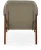 Fotel tapicerowany Milano 1S w tkaninie Castel styl retro oliwkowy