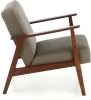 Fotel tapicerowany Milano 1S w tkaninie Castel styl retro oliwkowy
