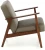Fotel tapicerowany Milano 1S w tkaninie Castel styl retro oliwkowy