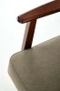 Fotel tapicerowany Milano 1S w tkaninie Castel styl retro oliwkowy