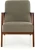 Fotel tapicerowany Milano 1S w tkaninie Castel styl retro oliwkowy
