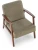 Fotel tapicerowany Milano 1S w tkaninie Castel styl retro oliwkowy