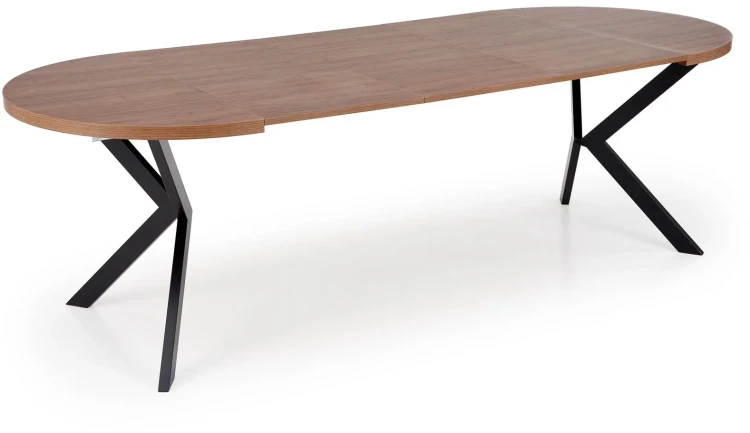 Stół rozkładany Peroni 100-250 cm do jadalni orzech / czarny