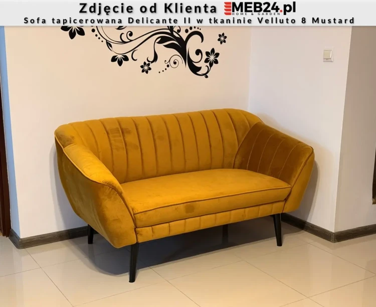 Sofa tapicerowana Delicante II w stylu skandynawskim - zdjęcie od klienta