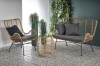 Sofa ogrodowa Ikaro XL w stylu boho naturalny / popielaty