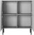Komoda Asensio KM-2 100 cm 4-drzwiowa jasny popiel czarne nogi