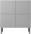 Komoda Asensio KM-2 100 cm 4-drzwiowa jasny popiel czarne nogi