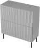 Komoda Asensio KM-2 100 cm 4-drzwiowa jasny popiel czarne nogi