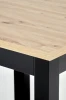 Stół rozkładany Qubik 80-200 cm dąb artisan z czarnymi nogami