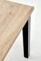 Stół rozkładany Qubik 80-200 cm dąb artisan z czarnymi nogami