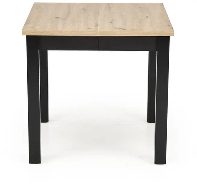 Stół rozkładany Qubik 80-200 cm dąb artisan z czarnymi nogami