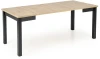 Stół rozkładany Qubik 80-200 cm dąb artisan z czarnymi nogami