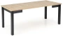 Stół rozkładany Qubik 80-200 cm dąb artisan z czarnymi nogami