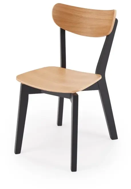 Krzesło Haiti do jadalni czarny / dąb naturalny