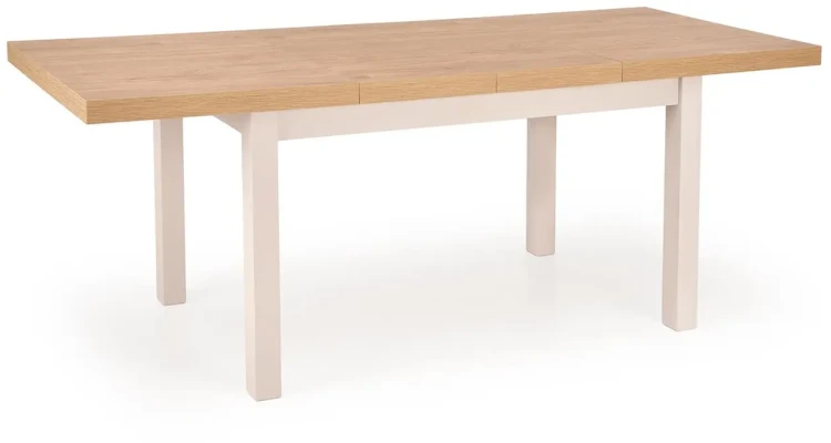 Stół rozkładany Tiago 140-220 cm prostokątny do jadalni dąb hikora / kaszmir