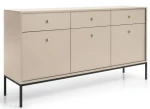 Komoda Mono 154 cm szeroka beż piaskowy