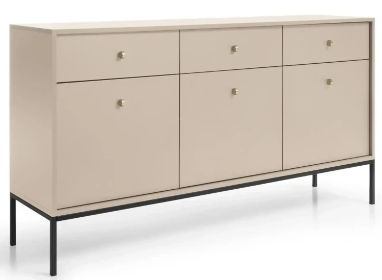 Komoda Mono 154 cm szeroka beż piaskowy