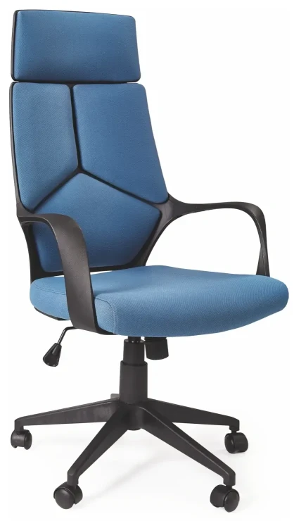 Fotel gabinetowy Voyager obrotowy z mechanizmem TILT do biura czarny / niebieski