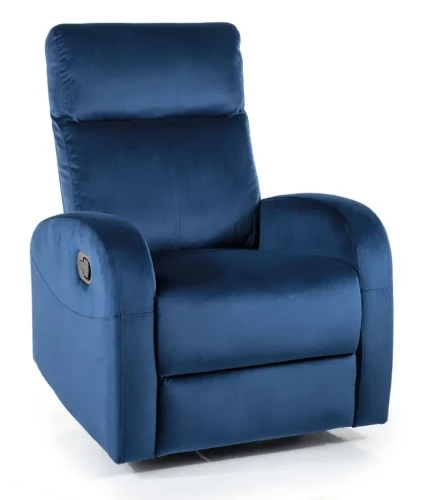 Fotel rozkładany Olimp Velvet granatowy Bluvel 86
