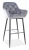 Hoker tapicerowany Cherry H-1 Velvet Bluvel 14 szary