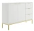 Komoda Austin 150 cm z 3 szufladami do salonu biały/złoty