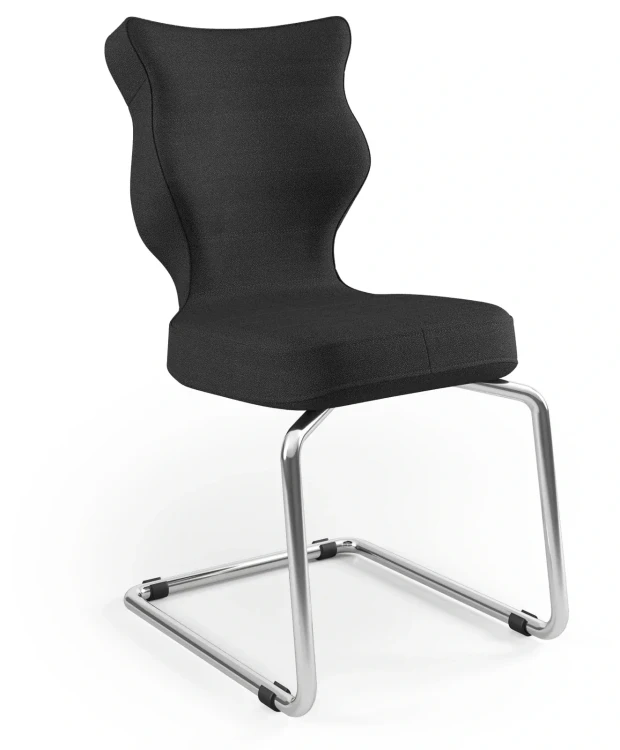 Krzesło konferencyjne ergonomiczne Nero wzrost 159-188 cm chromowana podstawa - Solar 1